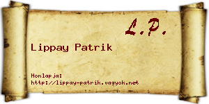 Lippay Patrik névjegykártya